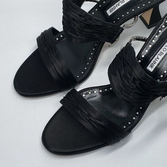 Manolo Blahnik Chinap 70MM Crystal Buckle Sandals size 41 - Picture 8 of 13